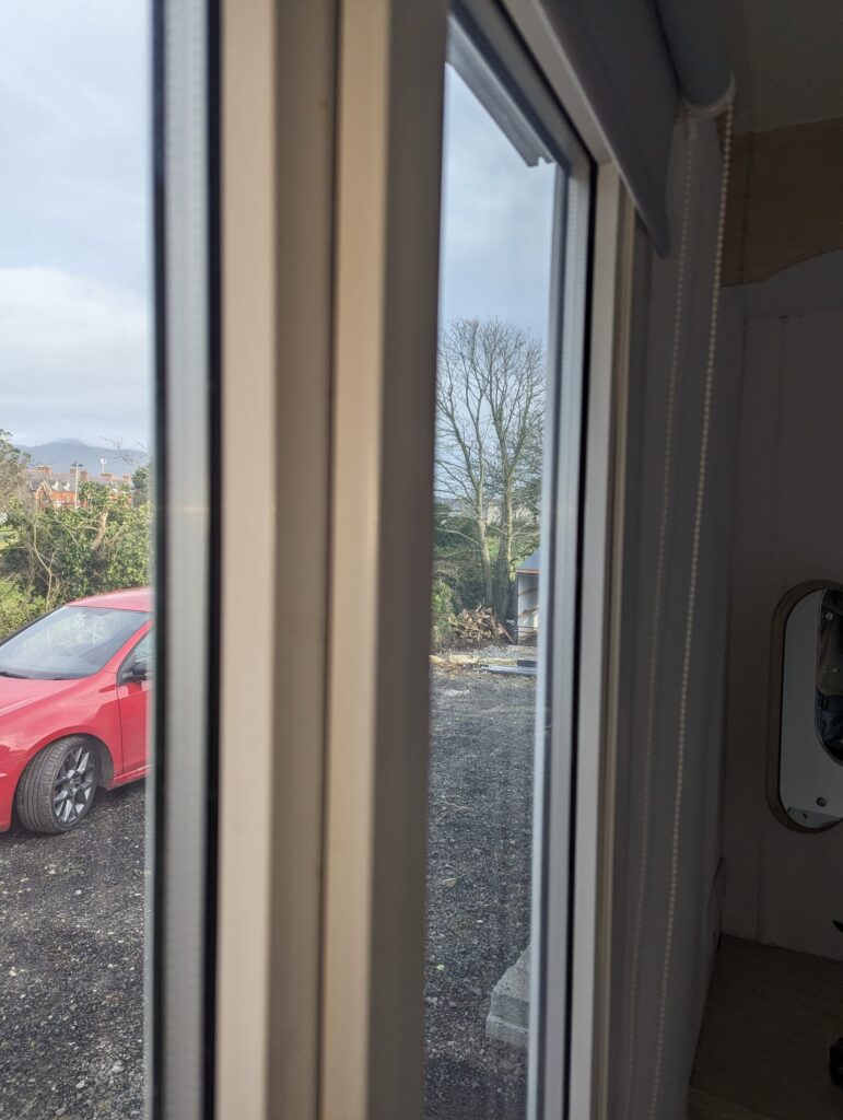 Static caravan window opening properly after repair